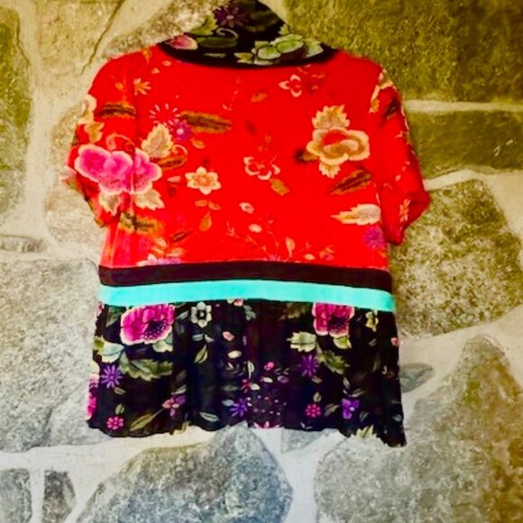 Vivienne Tam Vintage Floral Motif Bolero/Jacket Early 2000's- Stunning! L - Picture 4 of 9